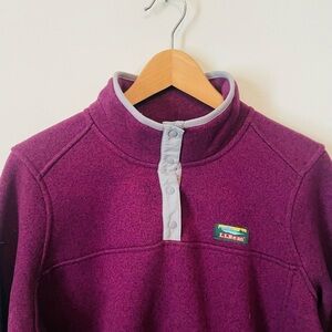 L.L. Bean Purple Eggplant Fleece Pullover